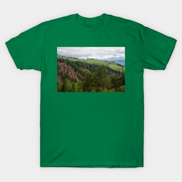 Earth Pyramids at Longomoso T-Shirt by yairkarelic